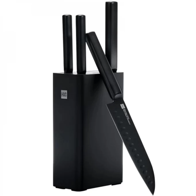 Набор кухонных ножей HuoHou Black Knife Set HU0076, Чёрный