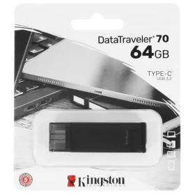 Накопитель Kingston DataTraveler 70, 64GB USB 3.0, Чёрный