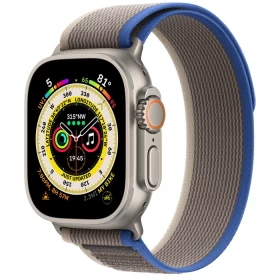 Apple Watch Ultra GPS+Cellular 49mm, ремешок "Blue/Gray Trail Loop" размер M/L 145-210 mm (MQFV3)