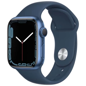 Apple Watch Series 7, 41 мм, алюминий синего цвета, спортивный ремешок "синий омут" (MKN13RU/A)