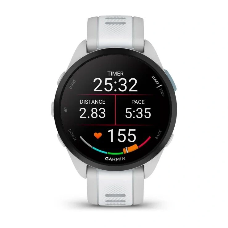 Умные часы Garmin Forerunner 165 Music Amoled, Серо-дымчатый/Белый камень (010-02863-31). Фото 2
