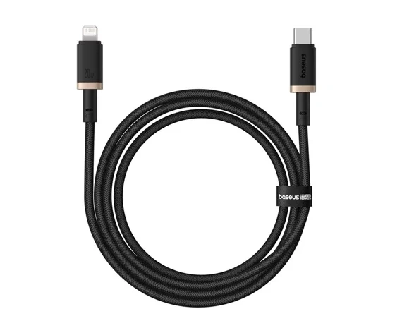 Кабель Baseus Dura Series Fast Charging Cable Type-C - Lightning PD 20W 1m, Black/Gold (P10377800U01-00). Фото 1