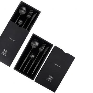 Набор столовых приборов Maison Maxx Stainless Steel Cutlery Set, Чёрный (CYZ-001H). Фото 1