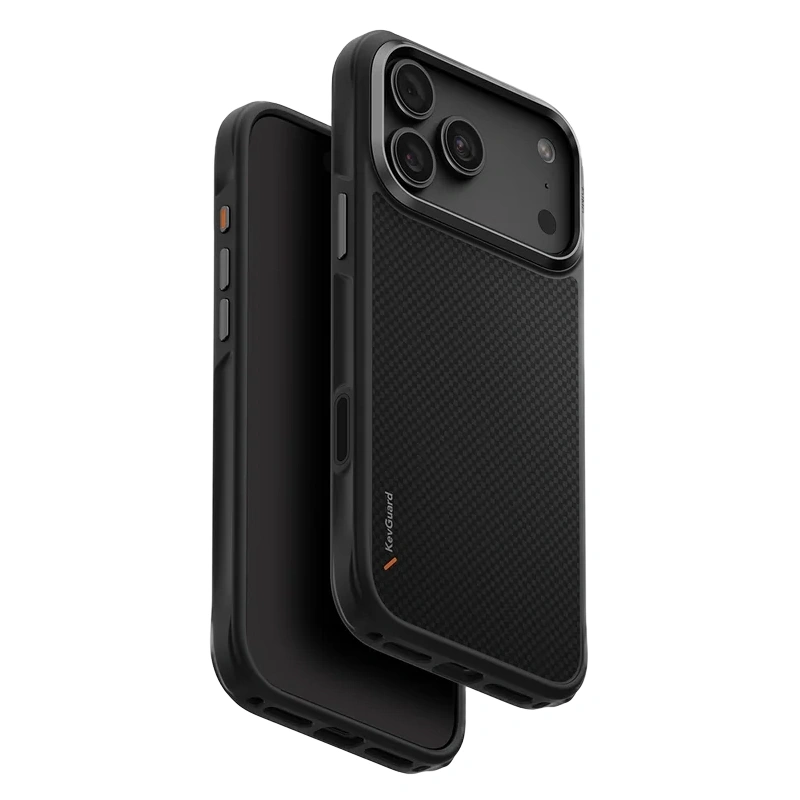 Накладка Uniq для iPhone 18 Pro / iPhone 17 Pro Keva Tough Aramid Case (MagSafe), Carbon Black (IP6.3P(2026)-KEVAMCBLK). Фото 1