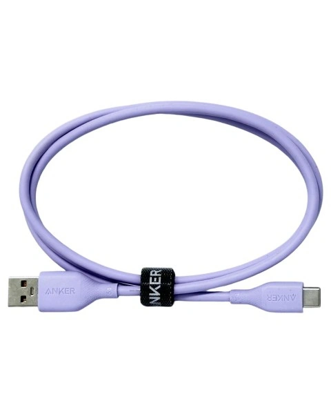 Кабель Anker USB-A to USB-C 1m 6A TPE, Фиолетовый (A80016Q1). Фото 3