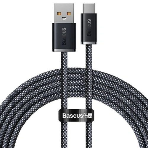 Кабель Baseus Dynamic Series Fast Charging Data Cable USB to Type-C 100W 2m, Серый (CALD000716). Фото 1