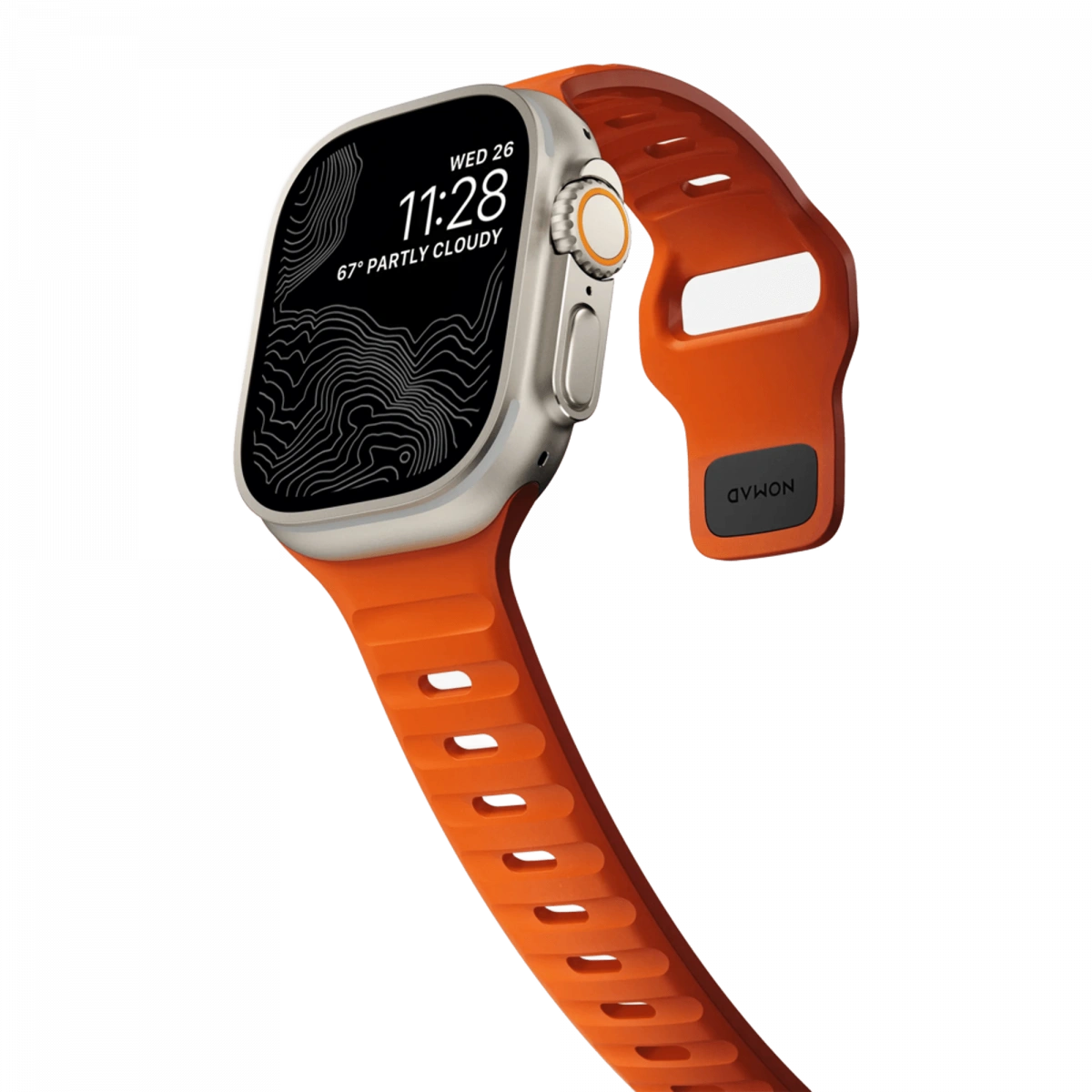 Ремешок Nomad Sport Band M/L для Apple Watch 42/44/45/49мм, Ultra Orange (NM00736685). Фото 4