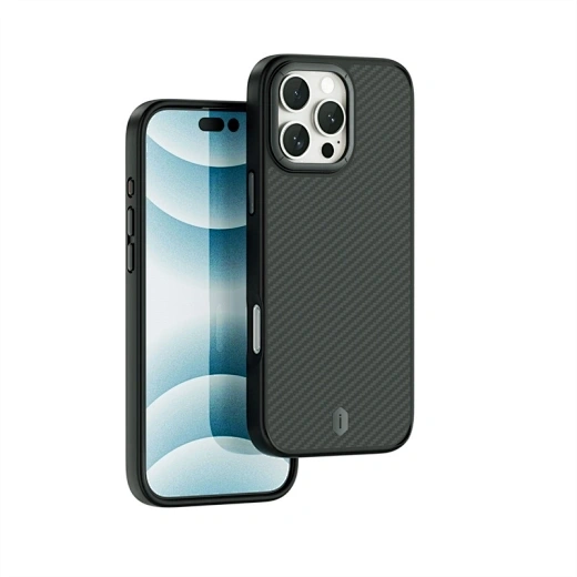 Накладка Wiwu для iPhone 16 Pro Defense Ultra Kevlar, Black (DCC-205). Фото 1