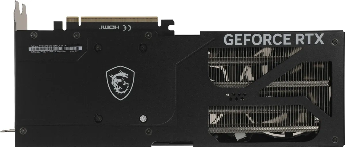 Видеокарта MSI GeForce RTX 5070 VENTUS 3X OC 12Гб GDDR7 192 bit PCIe 5.0. Фото 2