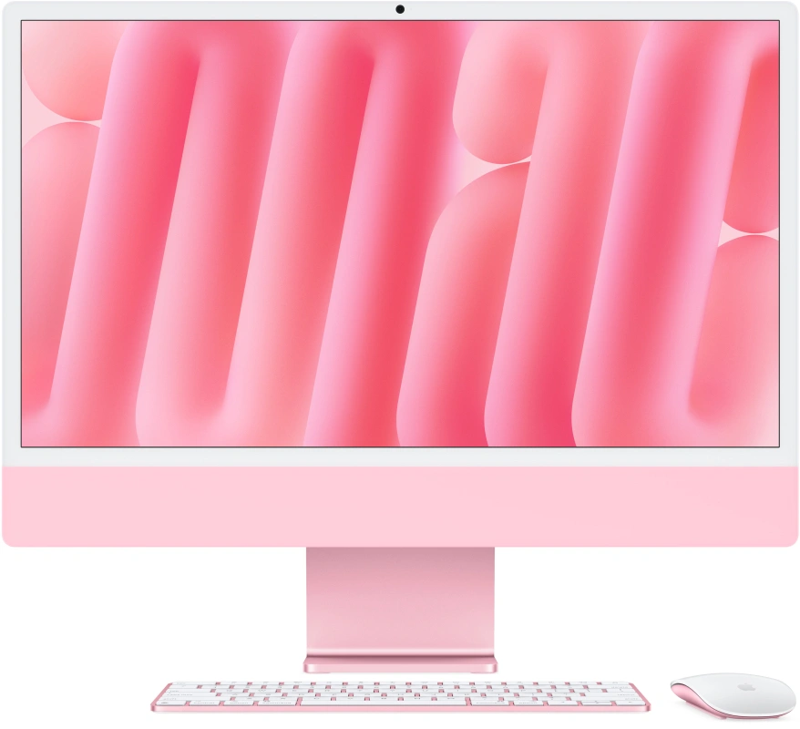 Apple iMac 24" Retina 4,5K, (MWV43) (M4, 10-ядер CPU, 10-ядер GPU, 16 ГБ, 256 ГБ SSD, 2024), Розовый. Фото 1