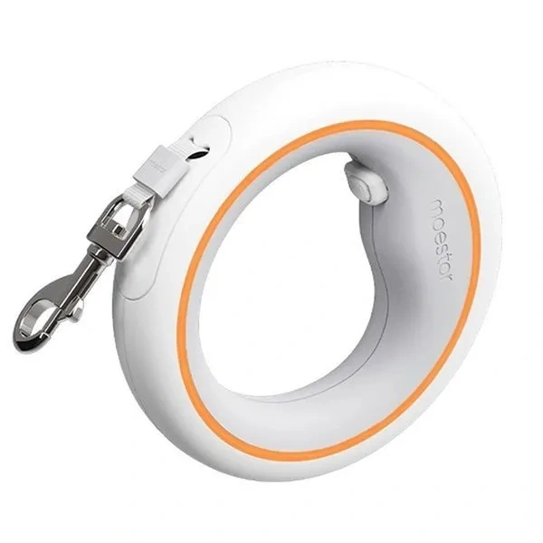 Поводок Moestar Ufo Retractable Leash 2 Air, Белый, оранжевый. Фото 1