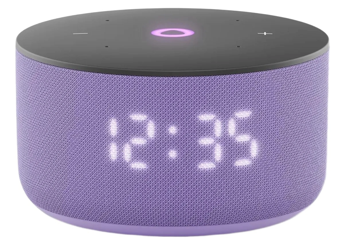 Умная колонка Яндекс Станция Мини 3 с часами, Лиловый (YNDX-00027LIL). Фото 1