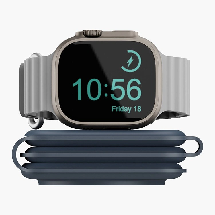 Беспроводное зарядное устройство EnergEA Bazic GoMag Trio PLUS magnetic wireless foldable 15W, Blue (GM-TRIOPLUS-BLU). Фото 5