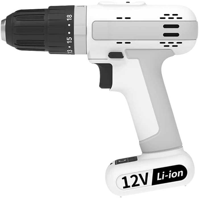 Аккумуляторная ударная дрель-шуруповерт MarsWorker 12V Lithium Impact Drill, Белая (MSID1202-02). Фото 1