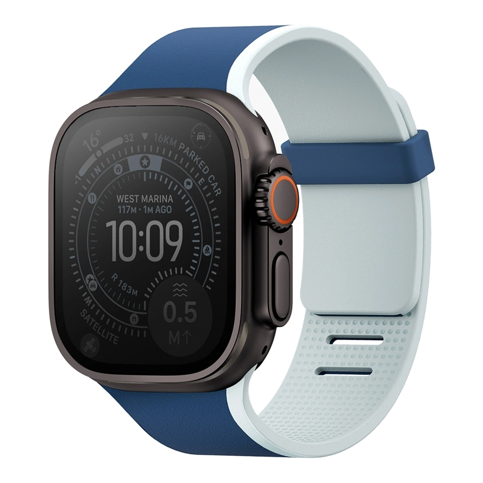 Ремешок Uniq для Apple Watch 44/45/49мм Revix IV reversible Magnetic, Marine Blue/Pale Aqua (49MM-REV4MBLUPAQ). Фото 1