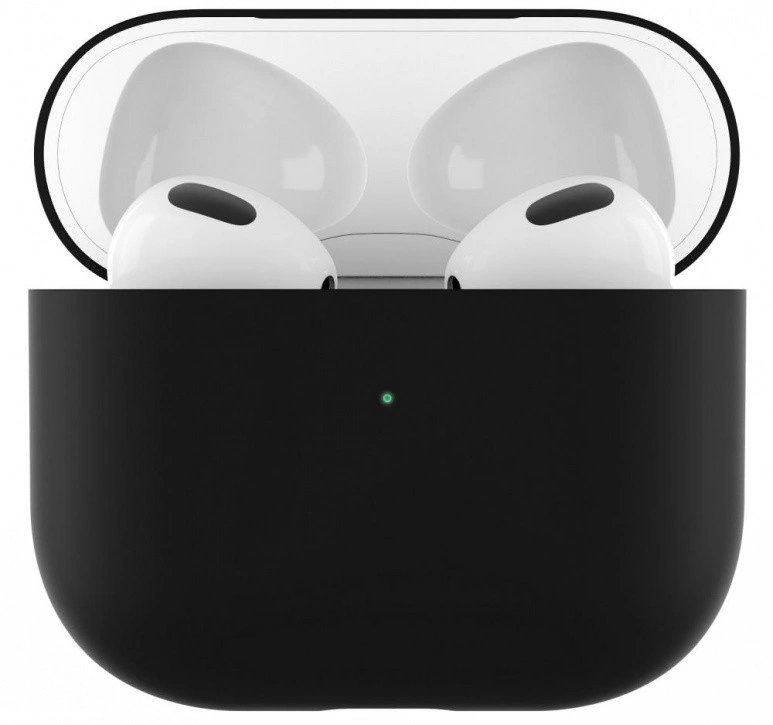 Чехол Silicone Case для наушников AirPods 3, Black. Фото 1
