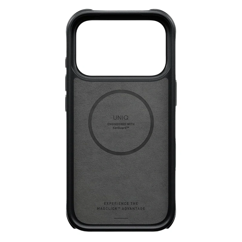 Накладка Uniq для iPhone 18 Pro / iPhone 17 Pro Keva Mov Kickstand Aramid Case (MagSafe), Carbon Black (IP6.3P(2026)-KEMOVMCBLK). Фото 4