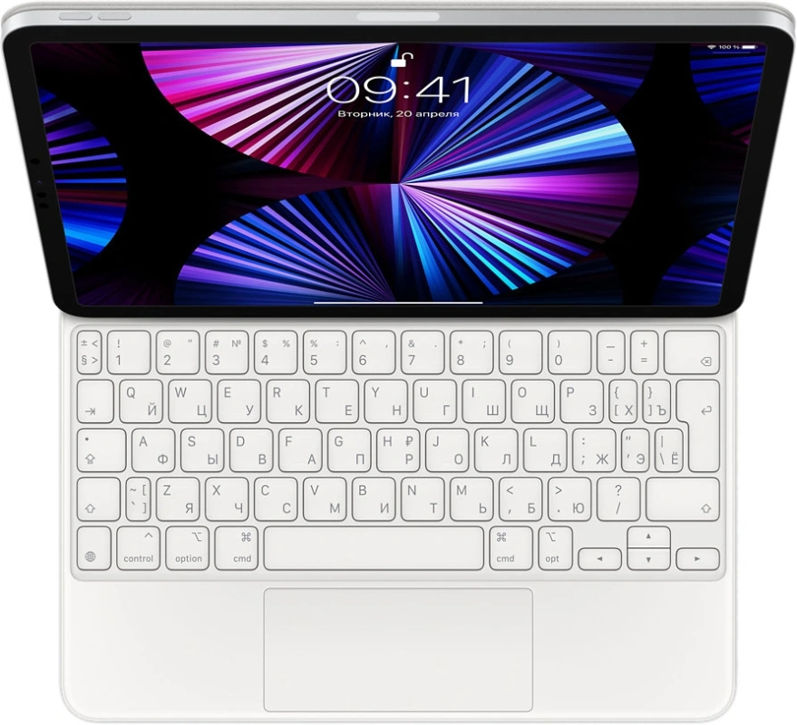 Чехол-клавиатура Apple Magic Keyboard для iPad Air (4, 5 поколения), iPad Pro 11" (1, 2, 3, 4 поколения), Белая (MJQJ3). Фото 2