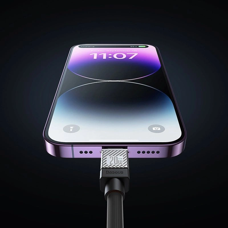Кабель Baseus CoolPlay Series Fast Charging Cable Type-C - iP 20W 1m, Black (CAKW000001). Фото 5