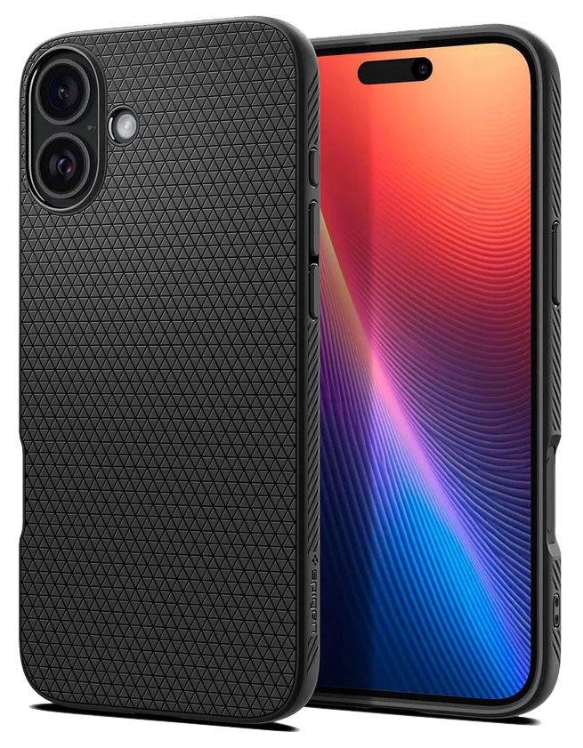 Накладка Spigen Liquid Air для iPhone 16, Matte Black (ACS08194). Фото 1