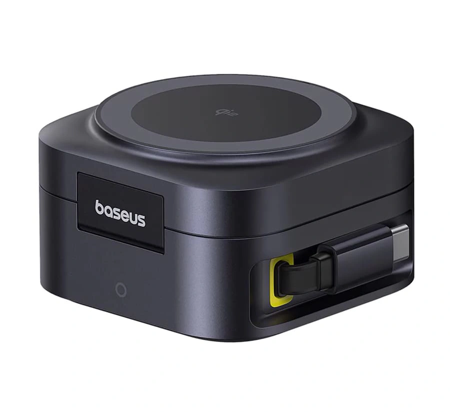 Беспроводное зарядное устройство Baseus PicoGo Series 2-in-1 Qi2 67W, P10276800123-00. Фото 2