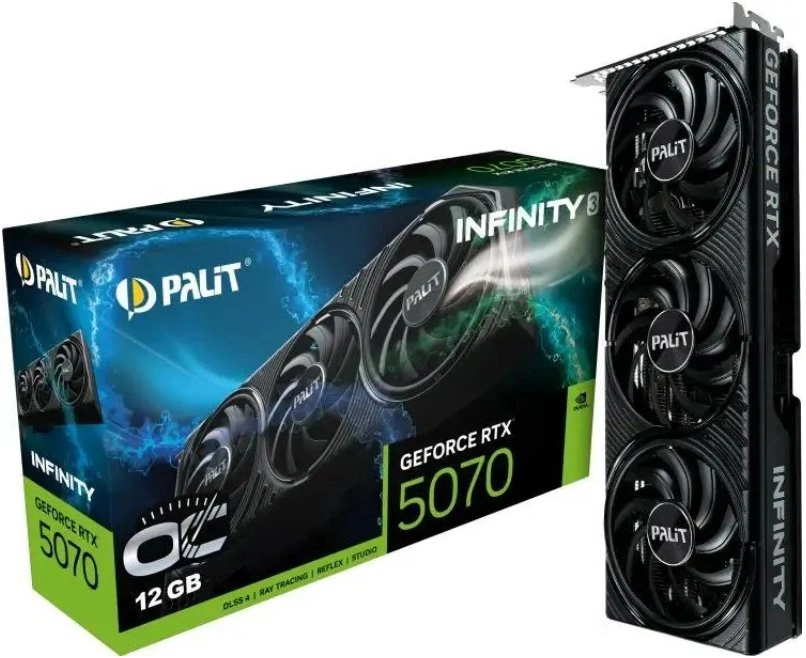 Видеокарта Palit GeForce RTX 5070 Infinity 3 12GB GDDR7 192 bit PCIe 5.0. Фото 5
