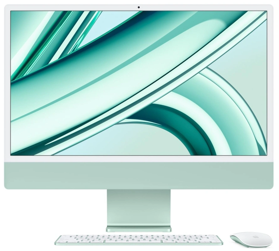 Apple iMac 24" Retina 4,5K, (MQRA3) (M3, 8-ядер CPU, 8-ядер GPU, 8 ГБ, 256 ГБ SSD, 2023), Зелёный. Фото 1