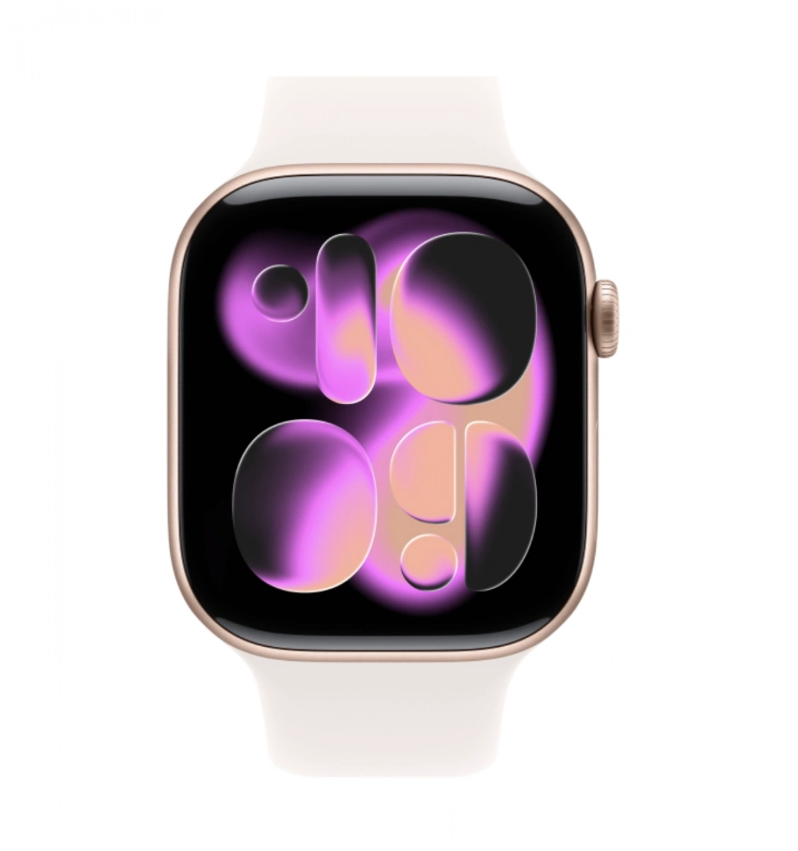 Apple Watch Series 11, 46 мм, алюминий цвета «Rose Gold», спортивный ремешок "Light Blush", S/M (MEV64). Фото 2