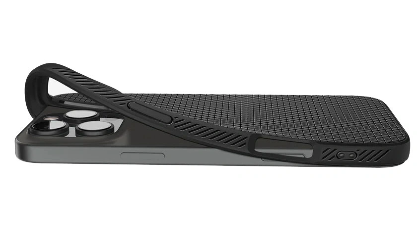 Накладка Spigen Liquid Air для iPhone 16 Pro, Matte Black (ACS08117). Фото 4