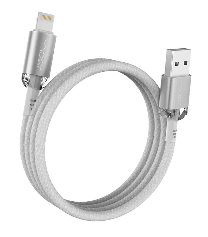 Кабель Vyvylabs Crystal Series Fast Charging Cable Type-C to iP 30W, 1м, Белый (VCSCL-01). Фото 2