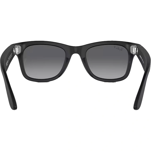 Умные очки Ray Ban Wayfarer RW4006 Матовый черный/Поляризационные градиентные графитовые M 150-50mm (601/ST350). Фото 3