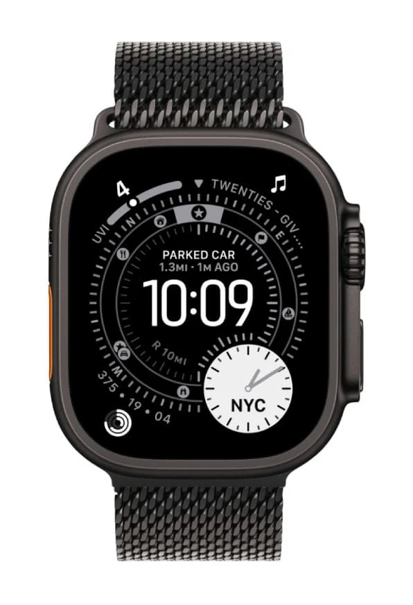 Apple Watch Ultra 3 (2025) GPS+Cellular 49mm, Black Titanium ремешок "Black Titanium Milanese Loop", размер L 165–210 mm (MF1T4). Фото 2