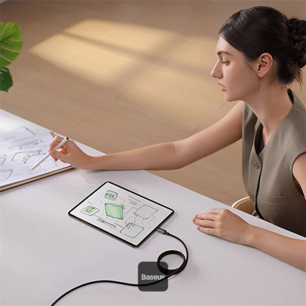 Кабель Baseus Tungsten Gold Magnetic Type-C to Type-C, PD 100W 1м, Black (P10319805111-00). Фото 2