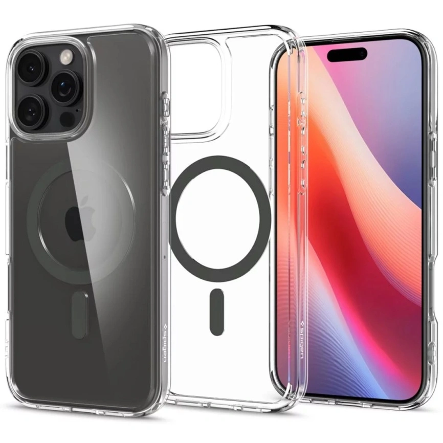 Накладка Spigen Ultra Hybrid MagSafe для iPhone 16 Pro, Graphite (ACS08130). Фото 1