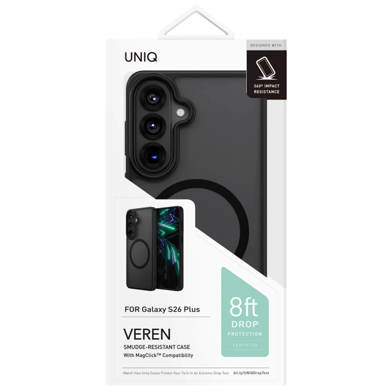 Накладка Uniq Veren Frosted Shield (MagSafe) для Samsung Galaxy S26 Plus, Smoky Frost (GS26PHYB-VERSMFRST). Фото 3