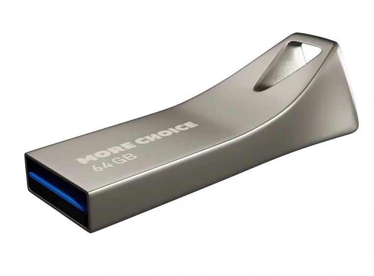 Накопитель More Choice MF64m 64GB USB 3.0 металлический корпус, Metal. Фото 2