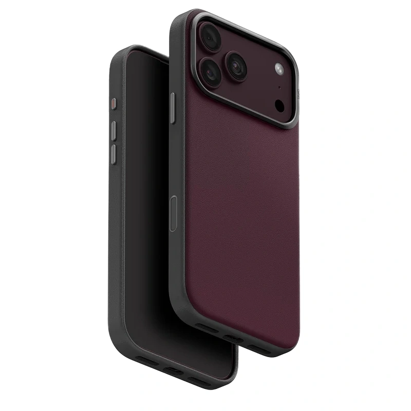 Накладка Uniq для iPhone 18 Pro / iPhone 17 Pro Lyden DS Vegan Leather Case (MagSafe), Deep Maroon (IP6.3P(2026)-LDSMDMRN). Фото 1