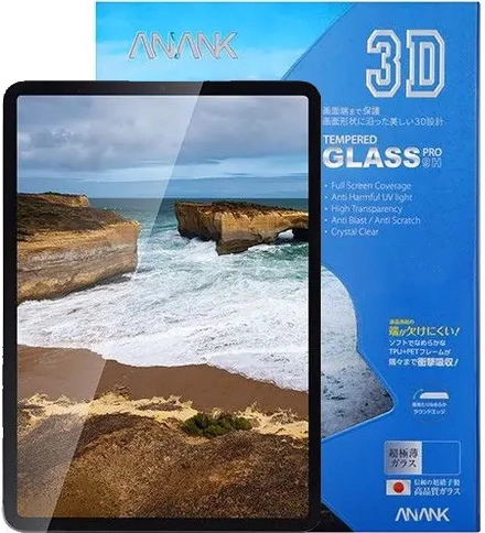 Защитное стекло Anank для iPad Pro 11" (2024) CURVED Reinforced Edge 3D, Clear. Фото 1