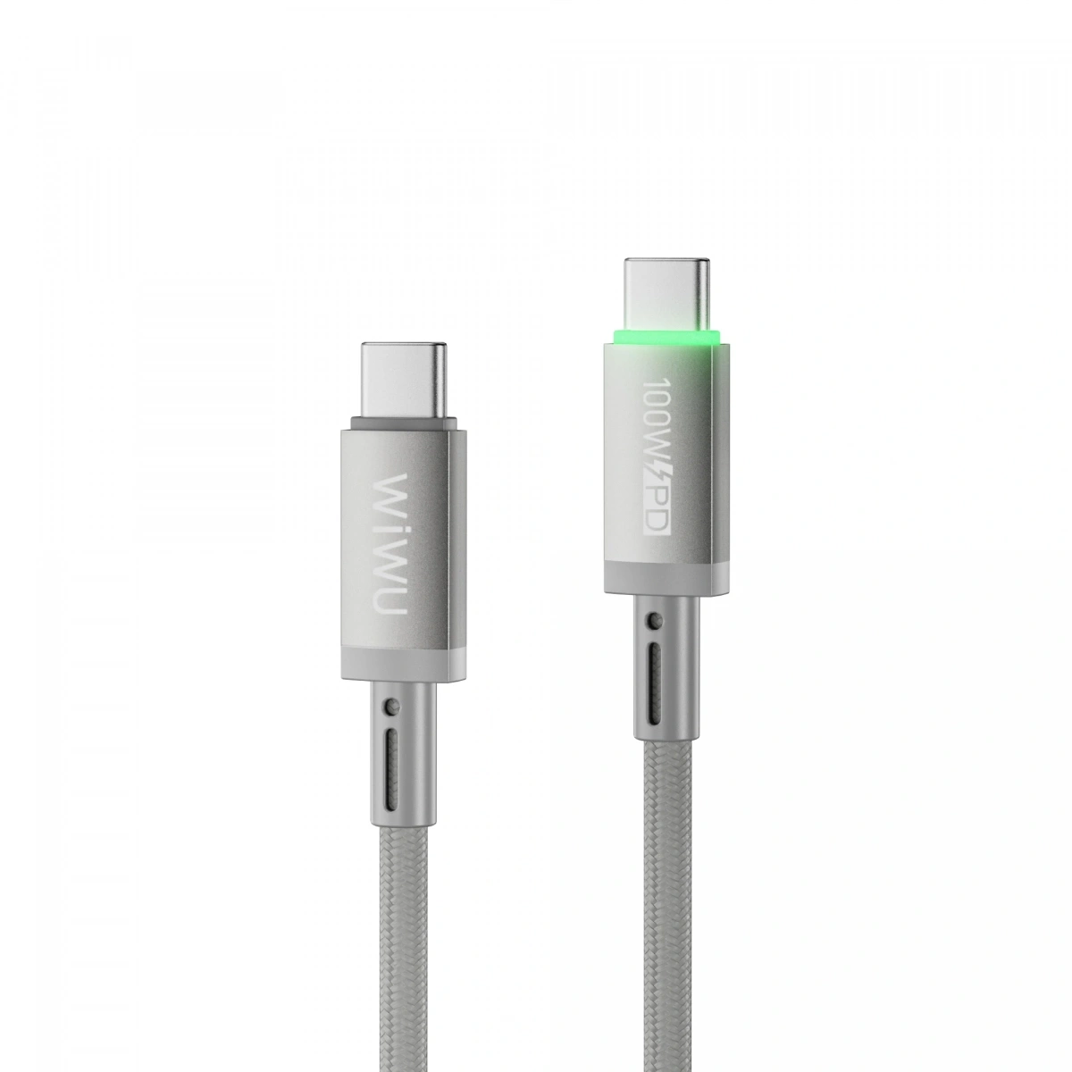 Кабель Wiwu Magnetic Maglink Type-C to Type-C 100W 1m, Серый (Wi-C084). Фото 1