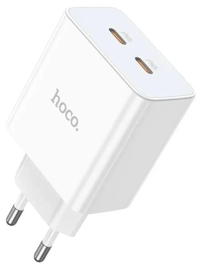 Сетевое зарядное устройство Hoco C108A PD35W, Белое. Фото 2