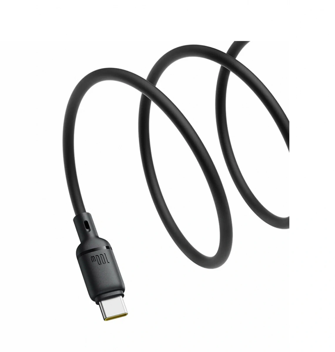 Кабель Baseus Silky Series Type-C to Type-C 100W 1м, Чёрный (P10377704113-00). Фото 4