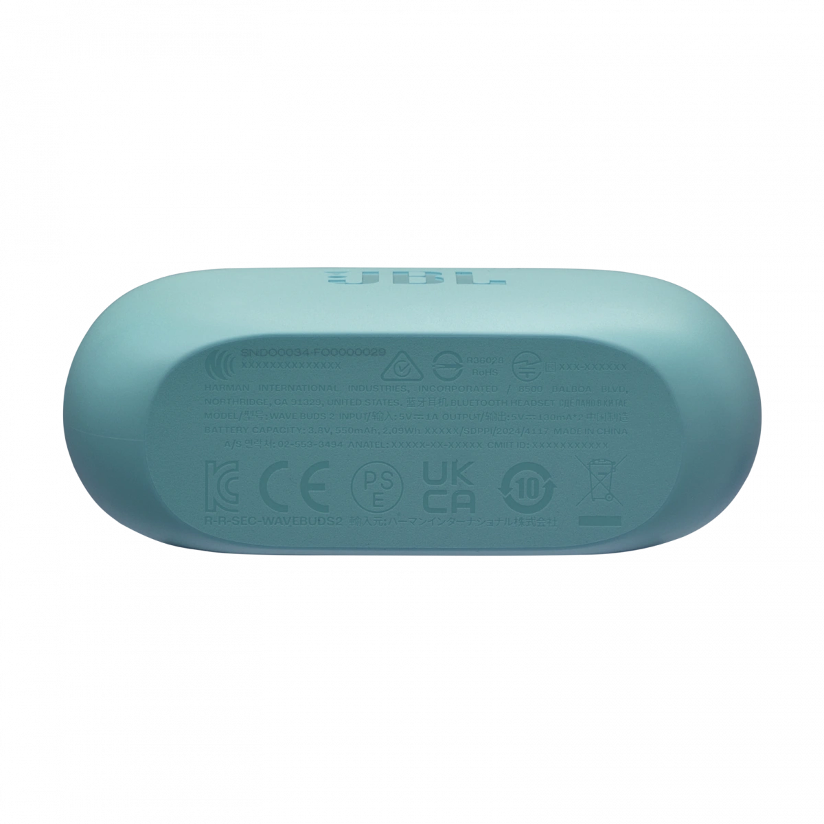 Беспроводные наушники JBL Wave Buds 2, Голубые. Фото 7