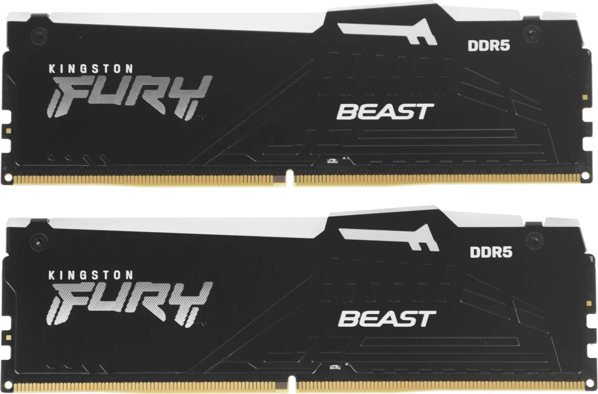 Оперативная память Kingston FURY Beast Black RGB 32 ГБ, DDR5, 2х16 ГБ, 6000 МГц, 30-36-36 (KF560C30BBEAK2-32). Фото 4