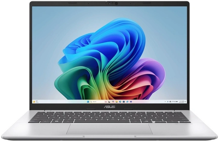 ASUS VivoBook 14, M1407KA-LY182, Серебристый (14", Ryzen AI 5 330, 16 Гб, 512 Гб SSD, AMD Radeon 820M, noOS) 90NB15H3-M009C0. Фото 1
