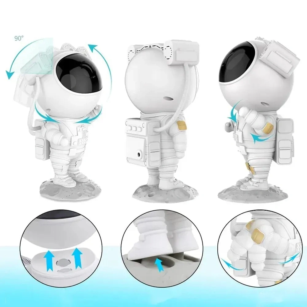 Детский ночник-проектор Космонавт  "Звёздное небо" с пультом, 8 режимов. Фото 3