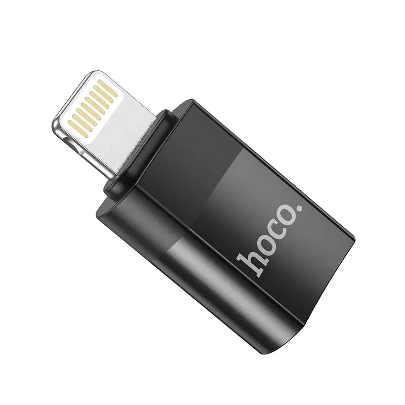 Переходник Hoco UA17 OTG Lightning to Type-С, Чёрный. Фото 3