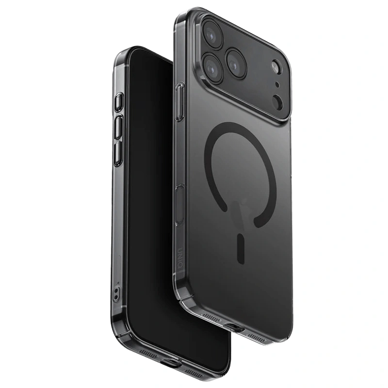 Накладка Uniq AirSuit MagSafe для iPhone 17 Pro Max, Глянцевый дым (IP6.9P(2025)-ASMGSMK). Фото 1