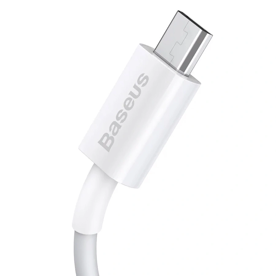Кабель Baseus Superior Series Fast Charging Data Cable USB to Micro 2A 1м, Белый (CAMYS-02). Фото 2