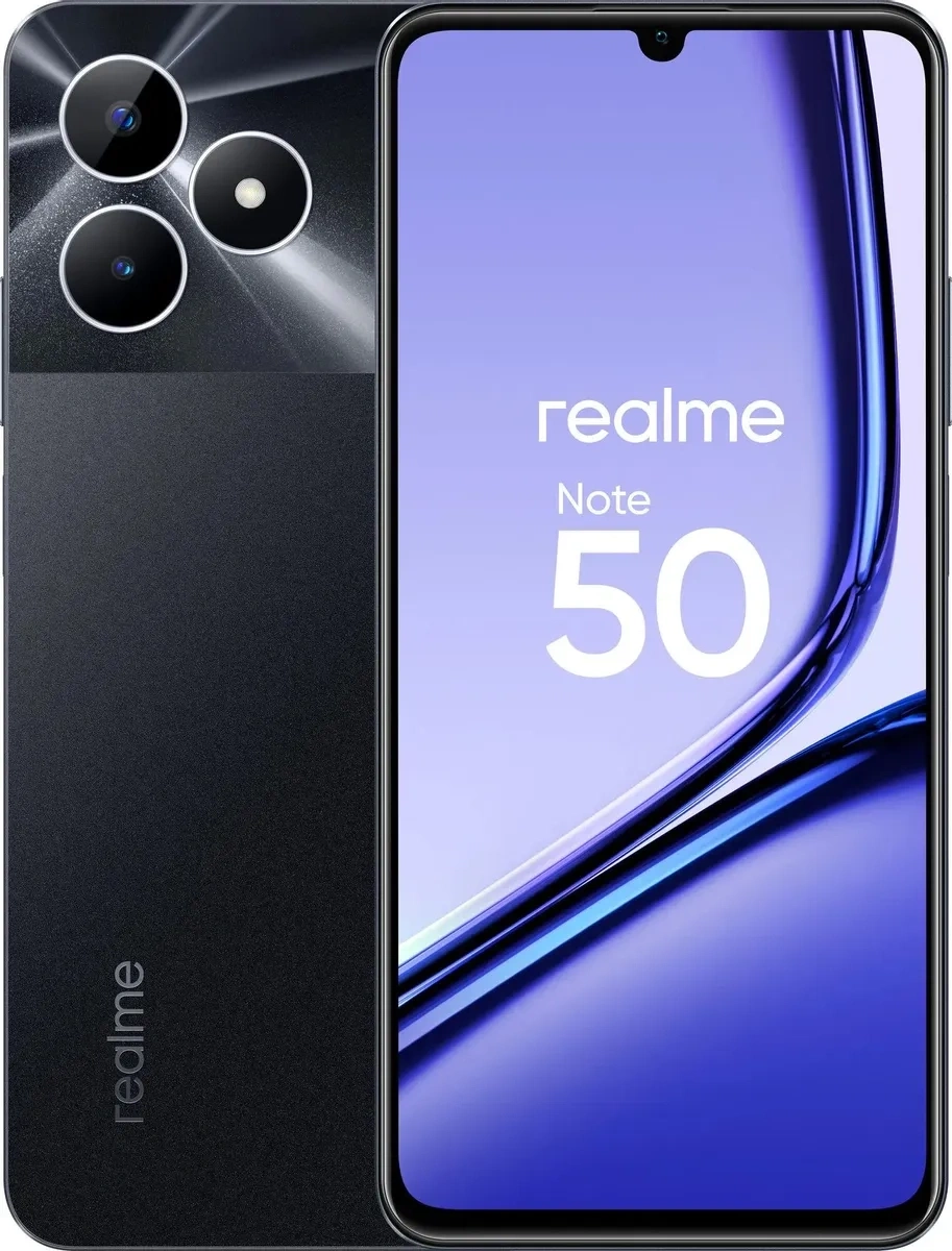 Смартфон Realme Note 50 4/256Гб Полуночный Чёрный (RMX3834). Фото 1