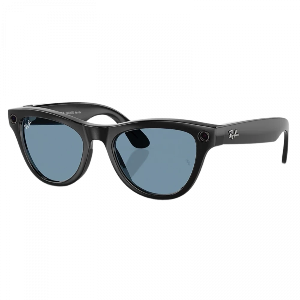 Умные очки Ray Ban Skyler (Gen 1) RW4010 Чёрный глянцевый/Небесно-голубой фотохром 150-52mm (601/MF52). Фото 2